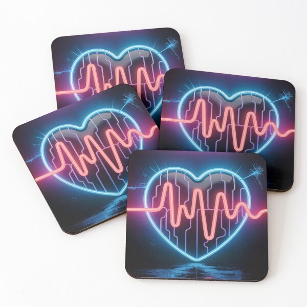 Item preview, Pulse Neon Heartbeat designed and sold by ShadowAndSlate.
