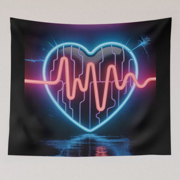 Item preview, Pulse Neon Heartbeat designed and sold by ShadowAndSlate.