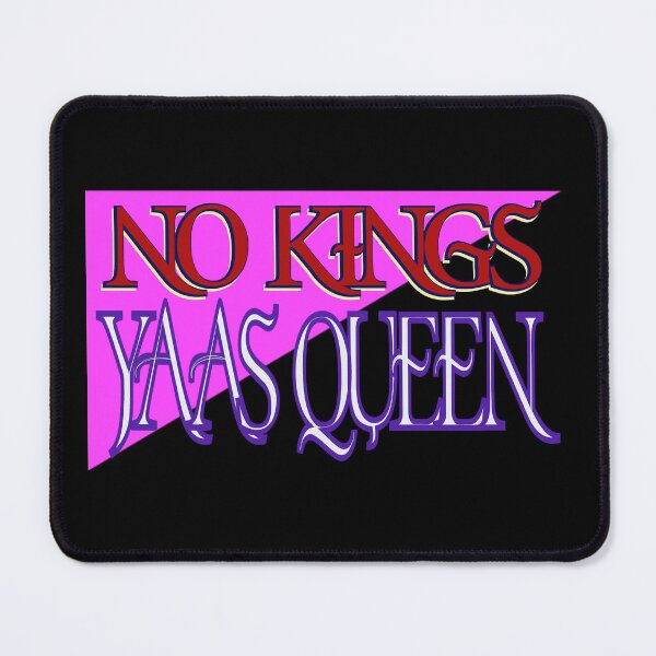 Item preview, No Kings Yaas Queen – Queer Anarchy Flag Protest Typography designed and sold by aadventures.
