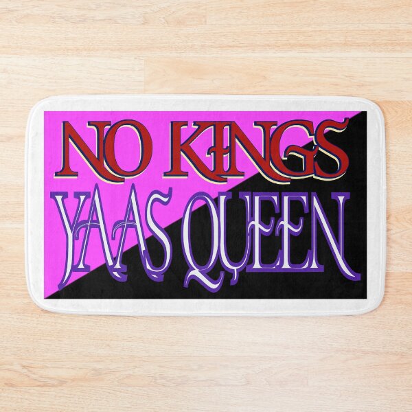 Item preview, No Kings Yaas Queen – Queer Anarchy Flag Protest Typography designed and sold by aadventures.