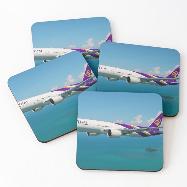 Item preview, Thai Airways 777 in Royal Orchid Livery Above the Gulf designed and sold by Skyframe Aviation.