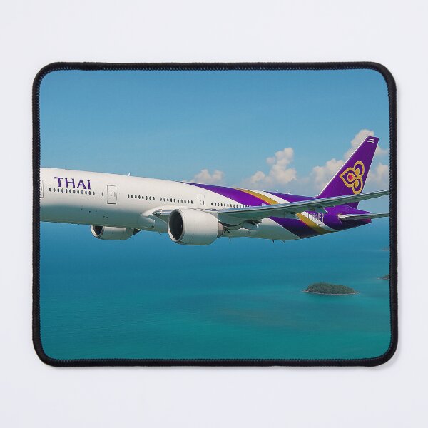 Item preview, Thai Airways 777 in Royal Orchid Livery Above the Gulf designed and sold by Skyframe Aviation.