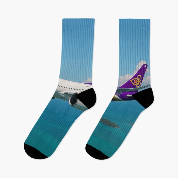 Item preview, Thai Airways 777 in Royal Orchid Livery Above the Gulf designed and sold by Skyframe Aviation.