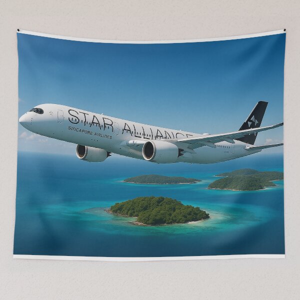 Item preview, Singapore Airlines A350 in Star Alliance Livery Above the Tropic designed and sold by Skyframe Aviation.
