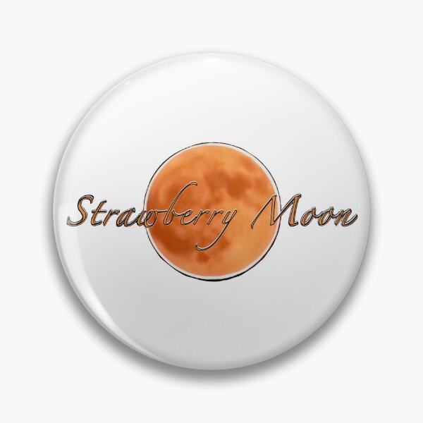 Item preview, Strawberry Moon – Celestial Full Moon Photography with Typography designed and sold by aadventures.
