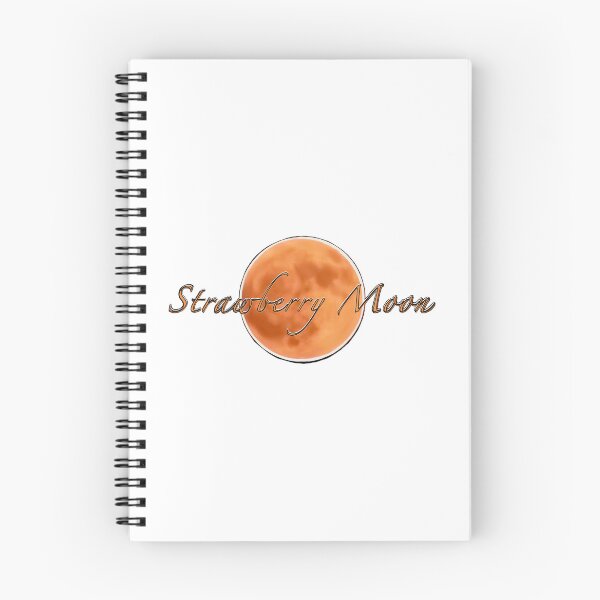 Item preview, Strawberry Moon – Celestial Full Moon Photography with Typography designed and sold by aadventures.