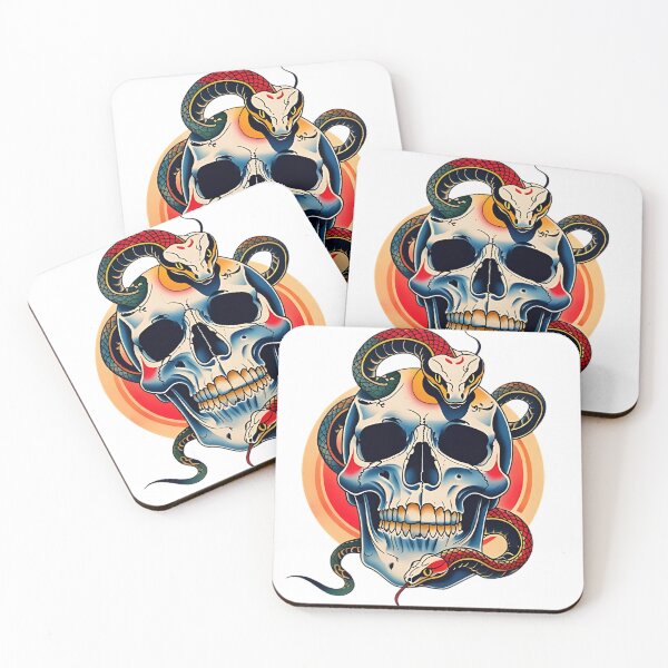 Item preview, Venom and Bone – Traditional Tattoo Skull Art designed and sold by The-Daily-Drape.