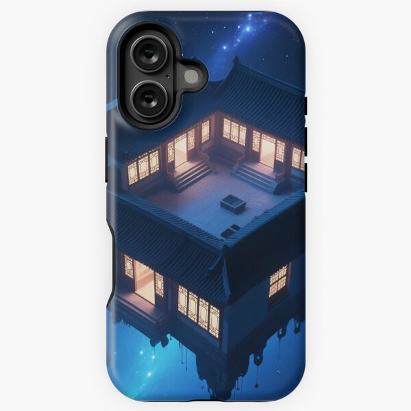 Item preview, Glowing Chinese Courtyard Sci-Fi designed and sold by WittyPretty.