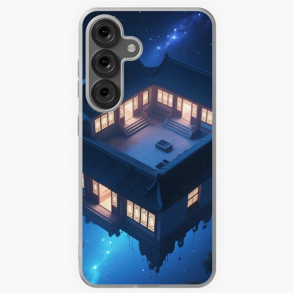 Item preview, Glowing Chinese Courtyard Sci-Fi designed and sold by WittyPretty.