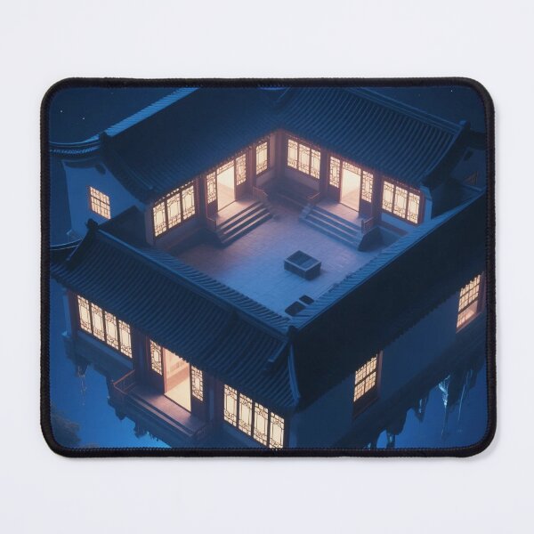 Item preview, Glowing Chinese Courtyard Sci-Fi designed and sold by WittyPretty.