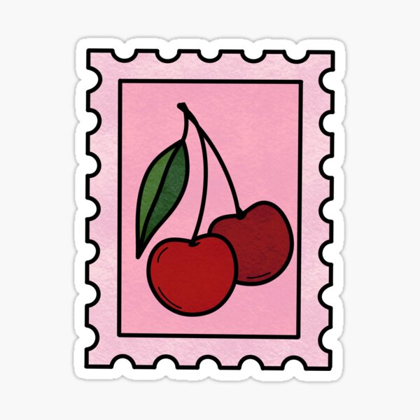 Cherry Stamp Sticker