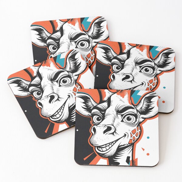 Item preview, Psycho Giraffe – Neon Jungle Pop Art designed and sold by The-Daily-Drape.