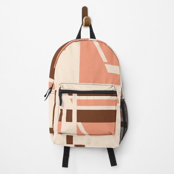 Item preview, Coral Shades Brown Geometric Abstract Labyrinth designed and sold by ElasticPixels.