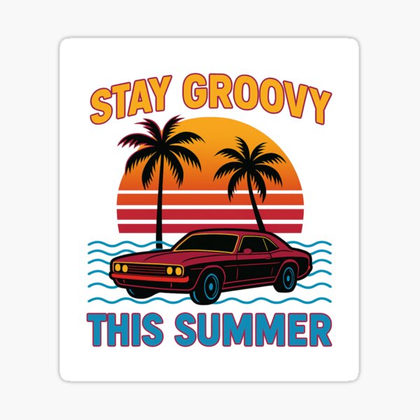 Item preview, Bring on the retro vibes and sunshine with this “Stay Groovy This Summer” designed and sold by Gayan-Art.