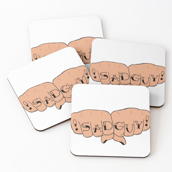 Item preview, Sad Guy Knuckle Tatt designed and sold by Casey's Corner.