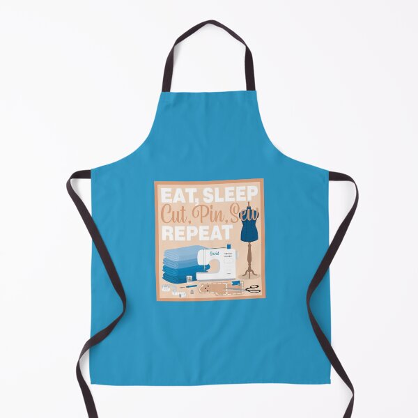 Item preview, Eat Sleep Repeat Dressmaking - New Machine - BLUE designed and sold by StellarFX.