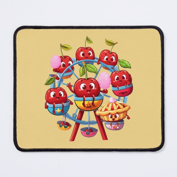 Item preview, Happy Cherries on Ferris Wheel – Fun Cherry Festival Cartoon Art designed and sold by PrintBreeze.