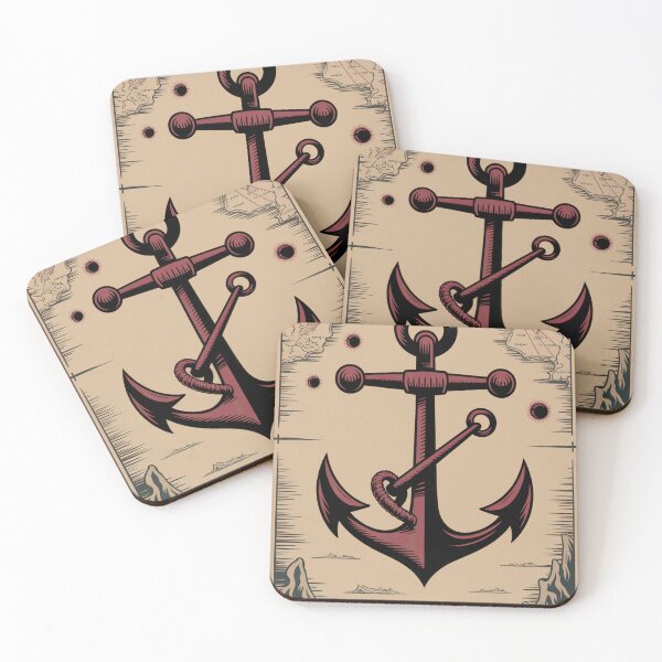 Item preview, Rogue Anchor Nautical Chart designed and sold by ShadowAndSlate.