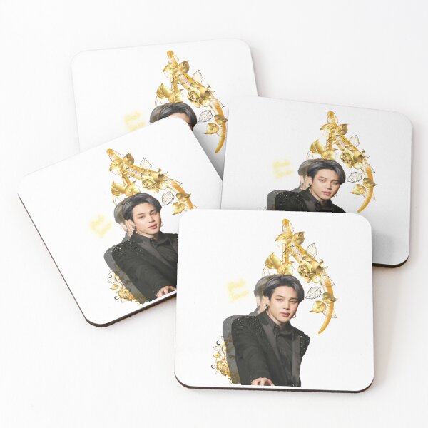 Item preview, BTS Jimin Gold Floral Aesthetic Fan Art designed and sold by Kpkd  Store.