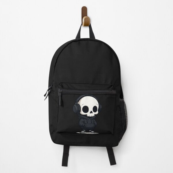 Item preview, Chibi Skeleton in Streetwear & Sneakers | Cute Cool Cartoon Art designed and sold by ColorSplash123.
