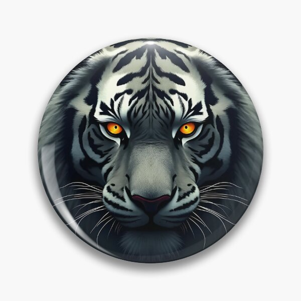 Item preview, Fierce White Tiger Gaze designed and sold by ShadowAndSlate.