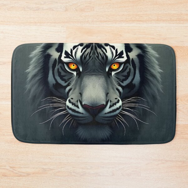 Item preview, Fierce White Tiger Gaze designed and sold by ShadowAndSlate.