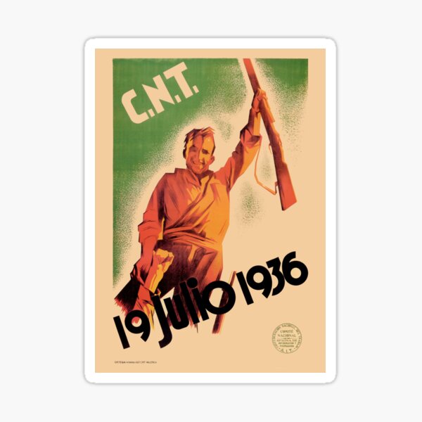 Artikel-Vorschau von 19. Juli 1936, designt und verkauft von Radical Poster Collective.