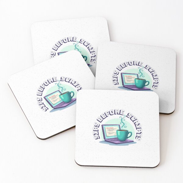 Item preview, Sips Before Scripts | Coffee for Coders – Dev Sticker & Shirt Design designed and sold by MasterShiffu.