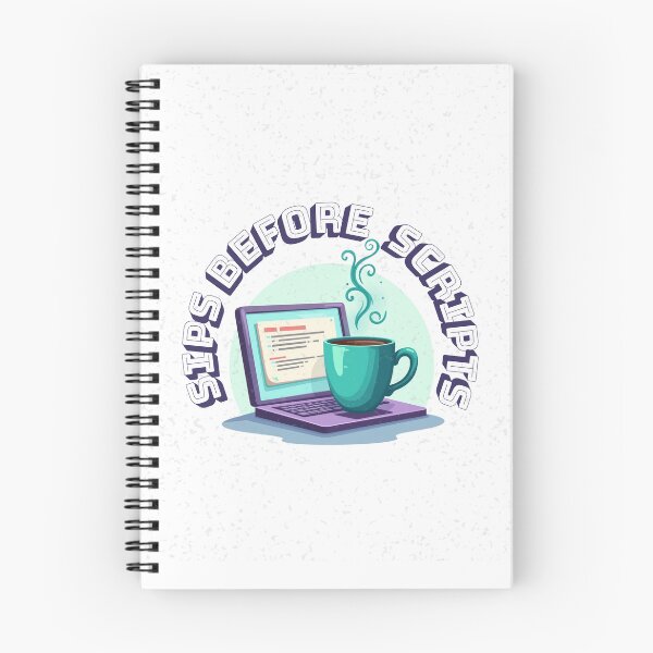 Item preview, Sips Before Scripts | Coffee for Coders – Dev Sticker & Shirt Design designed and sold by MasterShiffu.