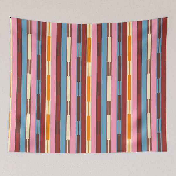 Item preview, Eclectic Geo Chain Vertical Block Stripes Geometric Pattern designed and sold by kierkegaard.