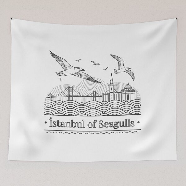 Item preview, Istanbul of Seagulls - Iconic Cityscape Art designed and sold by asliberry.