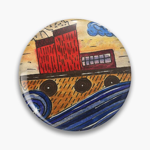 Item preview, Boat on dancing waves designed and sold by Guti-nine.