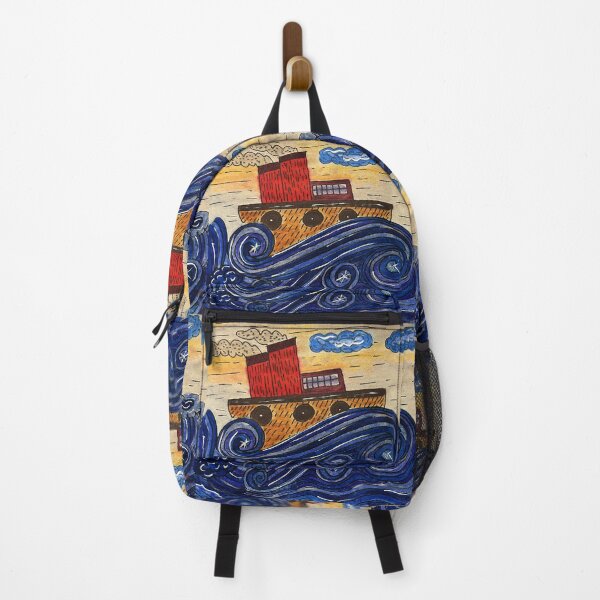 Item preview, Boat on dancing waves designed and sold by Guti-nine.