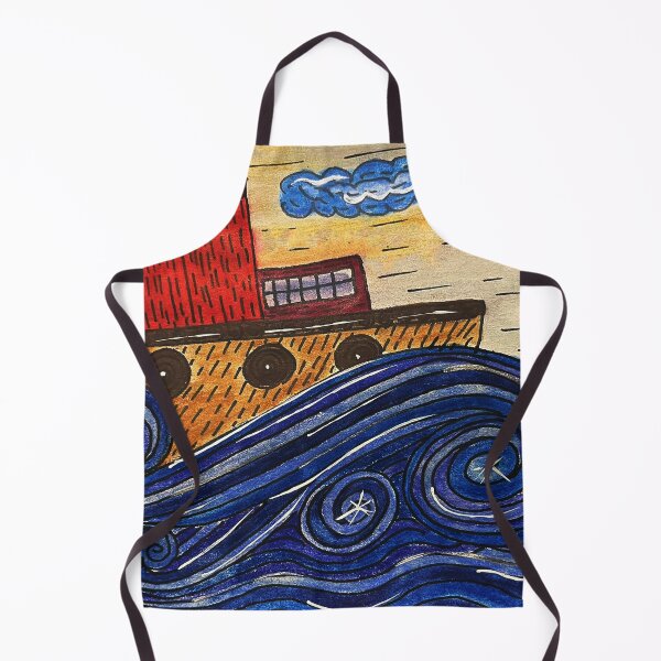 Item preview, Boat on dancing waves designed and sold by Guti-nine.