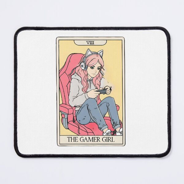 Item preview, The Gamer Girl – Mystical Tarot Card Illustration for Gaming Queens & Nerd Witches designed and sold by Hallyu Bubble.