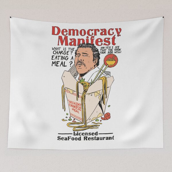 Item preview, Manifiesto de la democracia Comiendo una suculenta comida china designed and sold by aComicWizard.