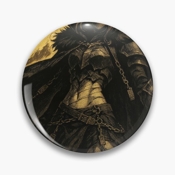 Item preview, Hooded Anime Warrior Girl Gothic Chains Gold Flames designed and sold by Hirvipelto.