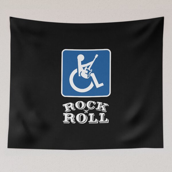 Item preview, Accessibility just Rock'n'Roll - a different parking sign with a white text designed and sold by knappidesign.
