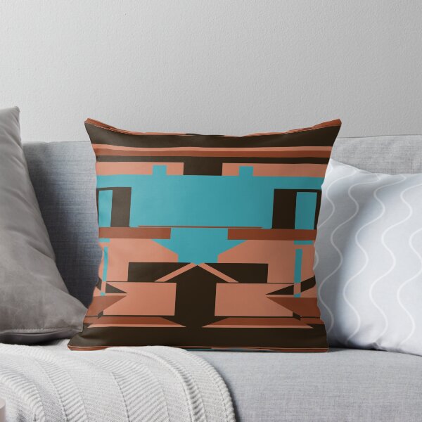 Aperçu de l'œuvre Sarcelle corail rouille sur marron Southwest Art Design créée et vendue par ElasticPixels.