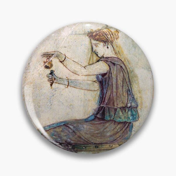 Item preview, Ancient Roman fresco painting. Woman with perfume. designed and sold by likiska.