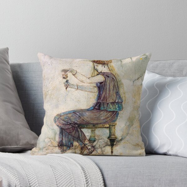 Item preview, Ancient Roman fresco painting. Woman with perfume. designed and sold by likiska.