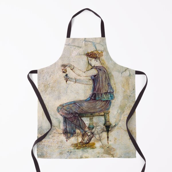 Item preview, Ancient Roman fresco painting. Woman with perfume. designed and sold by likiska.