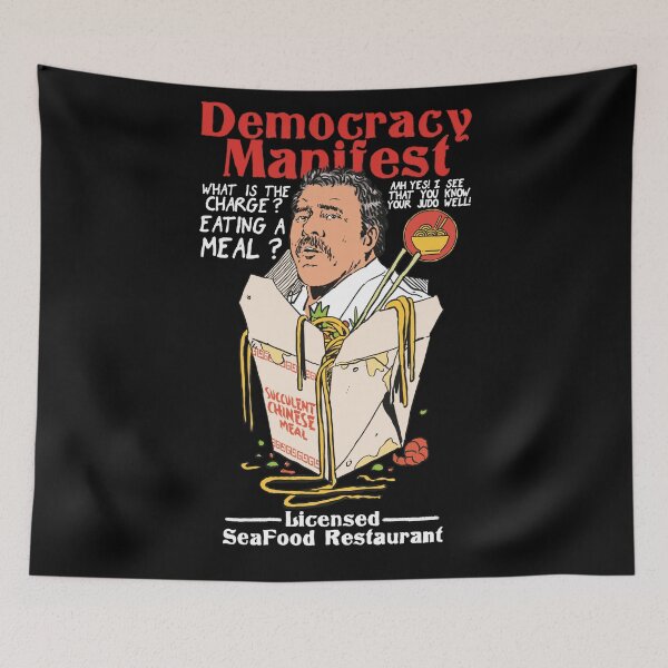 Item preview, Manifiesto de la democracia Comiendo una suculenta comida china designed and sold by aComicWizard.