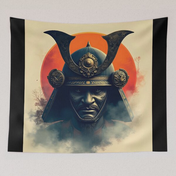Item preview, Courage Is Our Strongest Wall Samurai designed and sold by ShadowAndSlate.