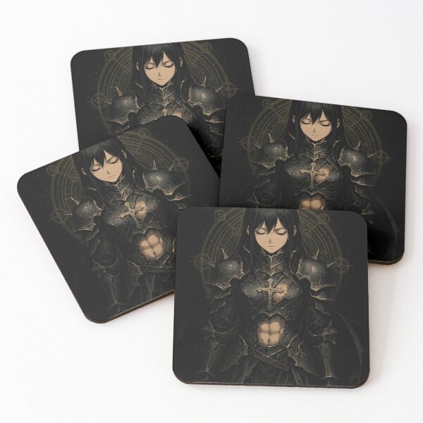 Item preview, Anime Girl Dark Armor Cross Chest Gothic Kanji designed and sold by Hirvipelto.