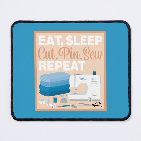 Item preview, Eat Sleep Repeat General Sewing - New Machine - BLUE designed and sold by StellarFX.
