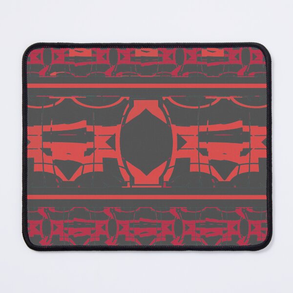 Item preview, Red on Charcoal Mediterranean Mosaic-like Design designed and sold by ElasticPixels.