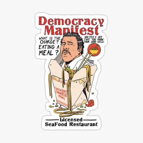 Aperçu de l'œuvre Manifeste de la démocratie Manger un repas un succulent repas chinois créée et vendue par aComicWizard.