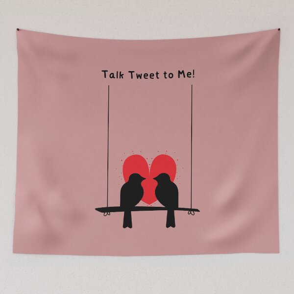 Item preview, Talk Tweet to Me – Lovebirds Minimalist Design designed and sold by TiggsnPigsArt.
