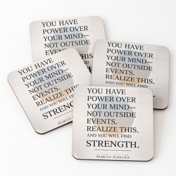 Item preview, Stoic Mind Power Quote designed and sold by ShadowAndSlate.